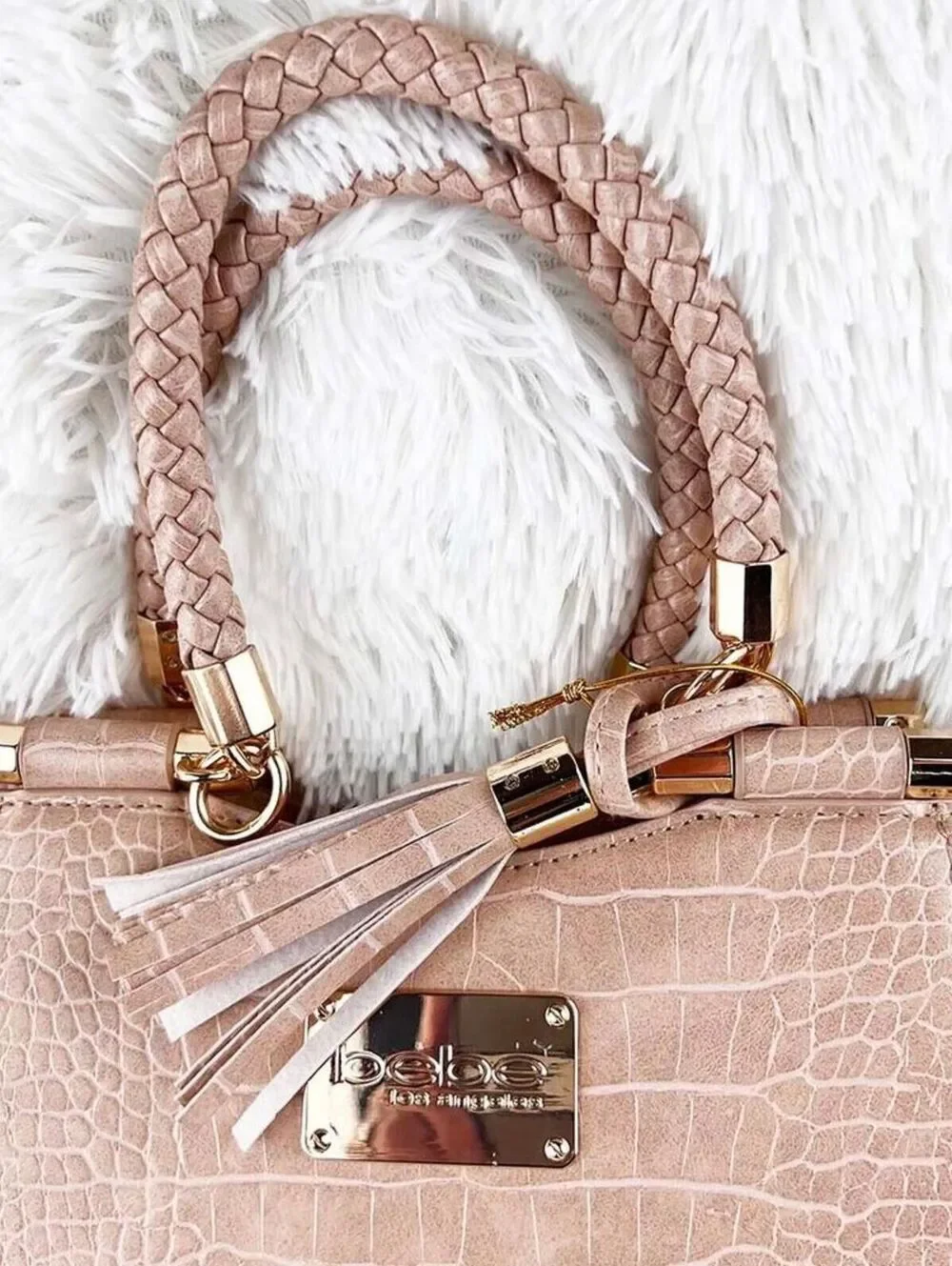 BEBE Natalie Micro Croco Crossbody-Satchel Bag